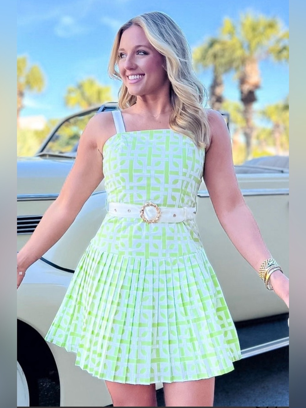 TIMELESS FIT AND FLARE DRESS WITH ELEGANT PLEATING